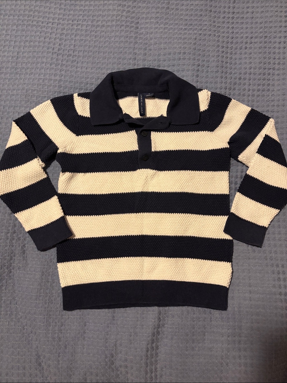 Janie & Jack Blue and White Striped Sweater